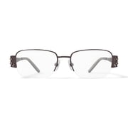 Luxe Womens WLO320 Square Square Prescription Eyeglasses with Case, Brown