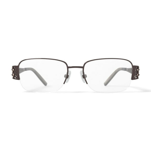 Luxe Women's WLO320 Square Square Prescription Eyeglasses with Case, Brown