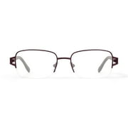 Luxe Womens WLO416 Rectangular Prescription Eyeglasses with Case, Plum
