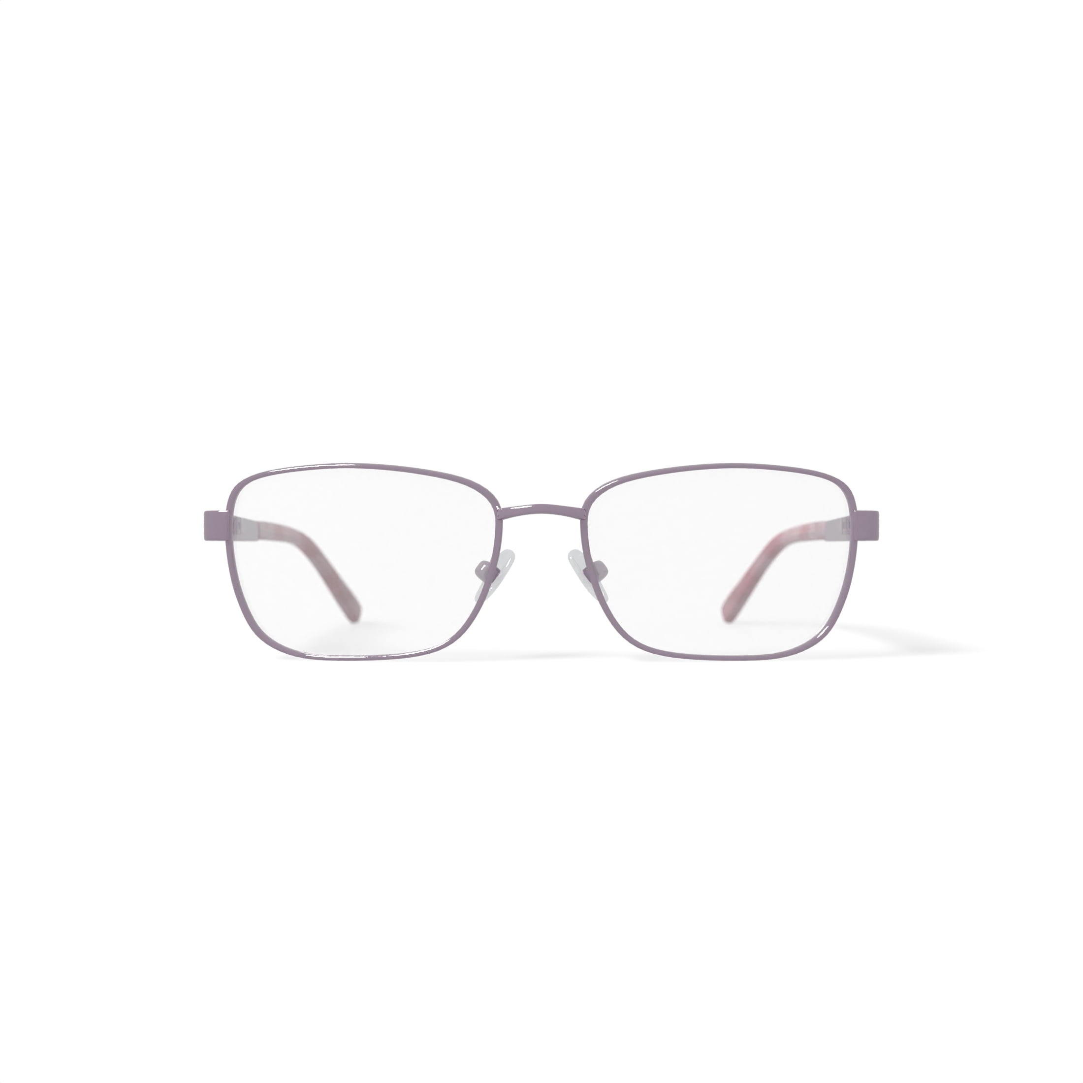 Luxe Women's WLO454 Rectangular Prescription Eyeglasses with Case, Shiny Blush