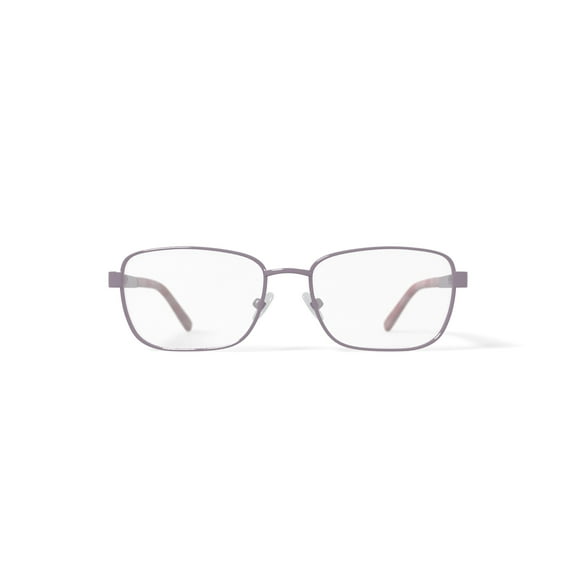 Luxe Women's WLO454 Rectangular Prescription Eyeglasses with Case, Shiny Blush