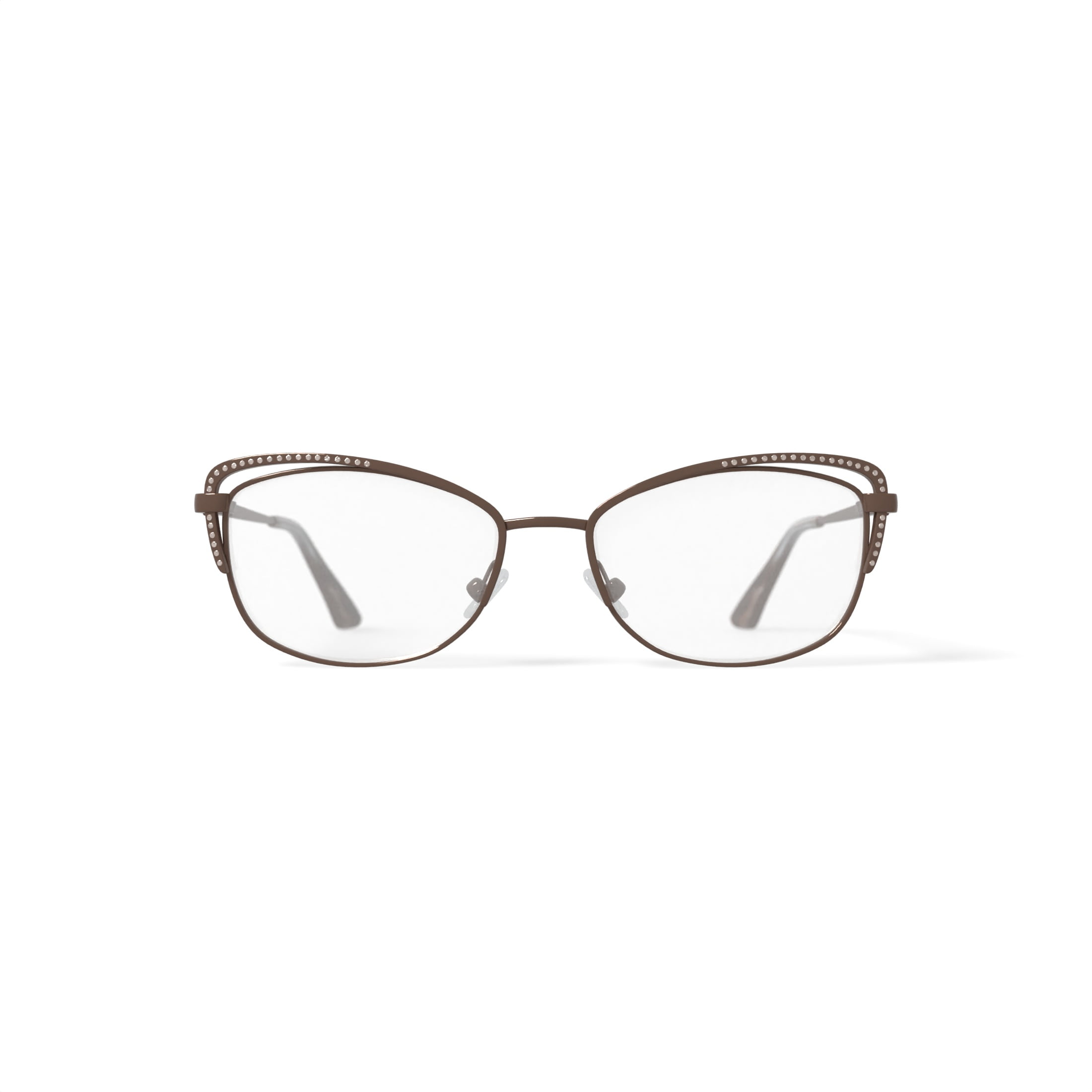 Luxe Women's WLO461 Cat Eye Prescription Eyeglasses with Case, Brown