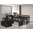 thumbnail image 1 of East West Furniture Xtenczar 10 -Piece Dining Room Table Set in Black Finish, 1 of 10