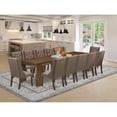 thumbnail image 1 of East West Furniture Xtenczar 13-Piece Extendable Dining Set in Walnut Finish, 1 of 10