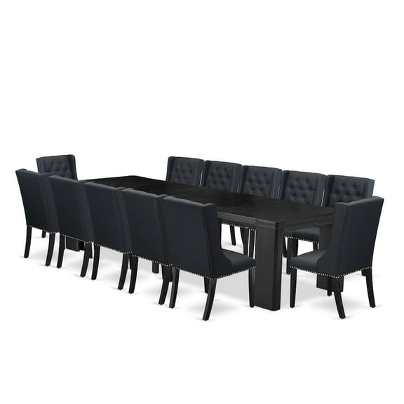 Luxe by East West Furniture 13-piece Dining Room Table Set a Rectangular Kitchen Table
