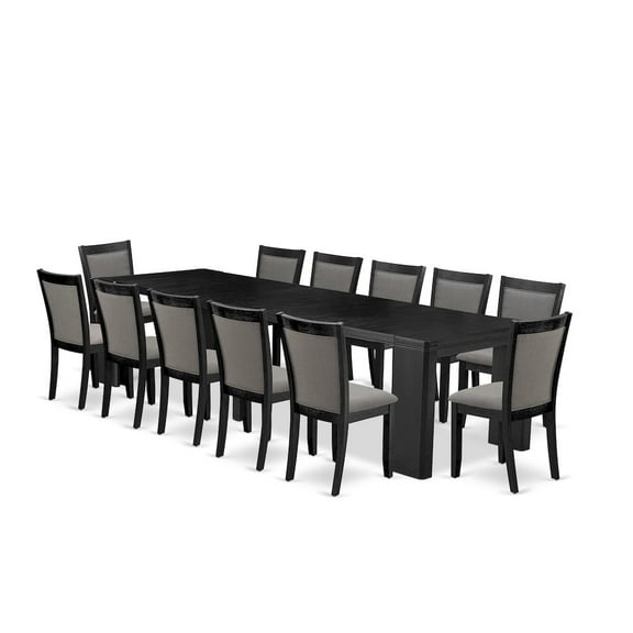 Luxe by East West Furniture 13-piece Dining Room Table Set a Rectangular Kitchen Table