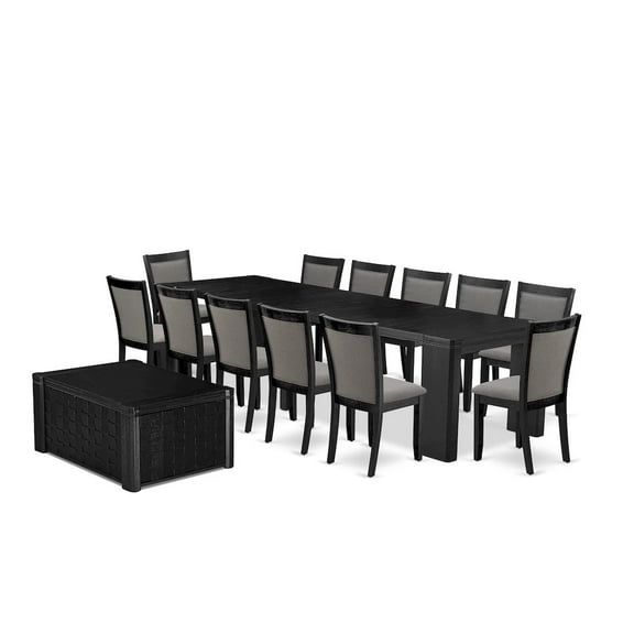 Luxe by East West Furniture 14-piece Dining Room Table Set a Rectangular Kitchen Table with a coffee table