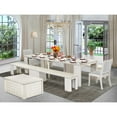 thumbnail image 1 of Luxe by East West Furniture 6 Pieces Extendable Dining Set, Antique White, 1 of 10