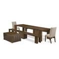 thumbnail image 1 of Luxe by East West Furniture 6 Pieces Extendable Dining Set Includes a Rectangle Kitchen Table, 1 of 10
