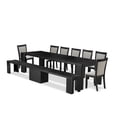 thumbnail image 1 of Luxe by East West Furniture 9-piece Dining Room Table Set a Rectangular Dining Table with wooden Benches, 1 of 3