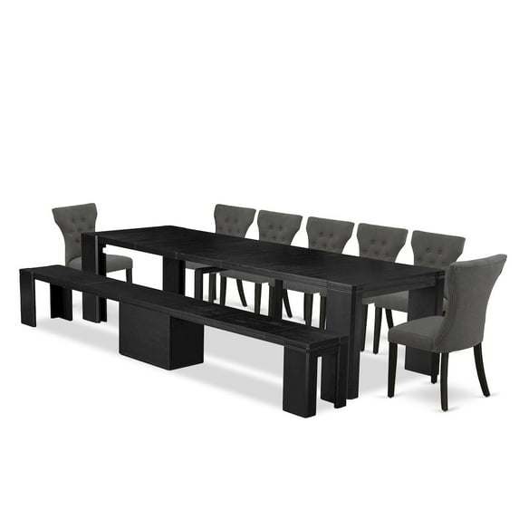 Luxe by East West Furniture 9-piece Dining Room Table Set a Rectangular Dining Table