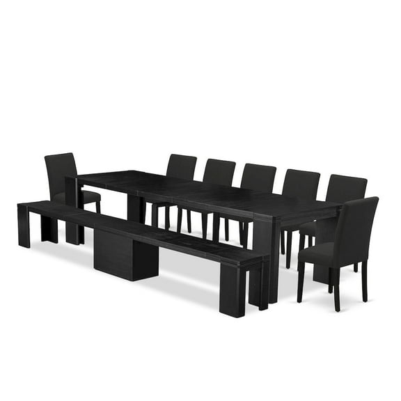 Luxe by East West Furniture 9-piece Dining Room Table Set a Rectangular Kitchen Table