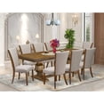 thumbnail image 1 of East West Furniture Laneville 9-Piece Dining Table Set in Walnut Finish, 1 of 7