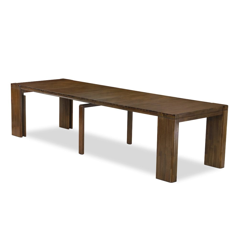 Antique Walnut Extendable Acacia Wood Dining Table