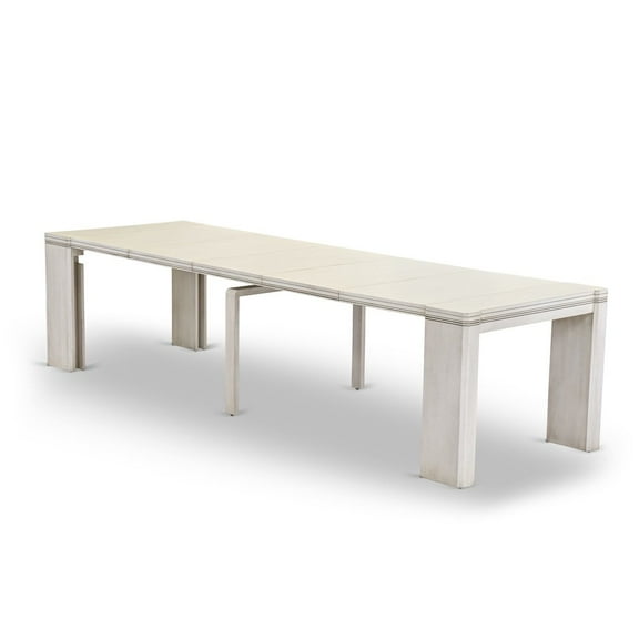 Luxe by East West Furniture Extendable Dining Table - a Rectangle Dining Table Top with Removable leaf & Stylish Legs