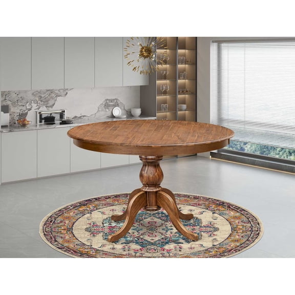East West Furniture Ferris Modern Dining Table in Walnut Finish