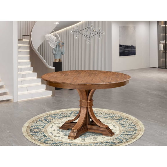 East West Furniture Ferris Wooden Kitchen Table in Walnut Finish