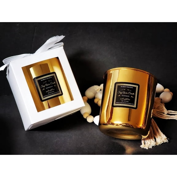 Luxe gold jar soy wax candle