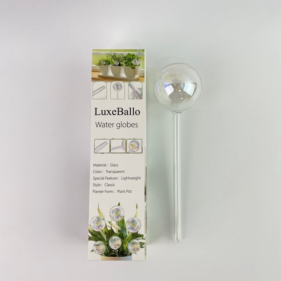 LuxeBallo Water globes,Plant Watering Globes,Iridescent Rainbow Glass Self Watering Planter Insert,Clear Watering Bulbs for Indoor,Outdoor,Flowerpot,Hanging Plants,Home Garden