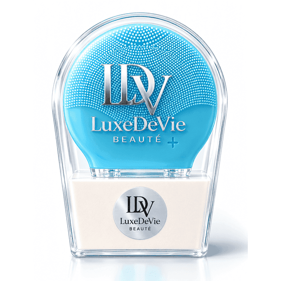 LuxeDeVie Cellulaire Cleanse Sonic Facial Cleansing Device, Silicone