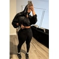thumbnail image 1 of LuxeFit Athleisure Top and Pants Set (S, Black), 1 of 10
