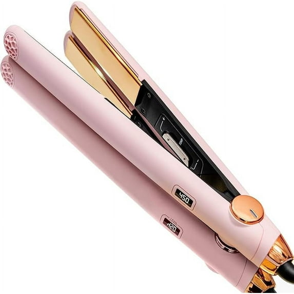 LuxeGlide Pro 2-in-1 Cordless Styler | Titanium-Ceramic Fusion & 450°F TurboHeat for Salon-Safe Styling + 30-Min Travel-Ready Charge