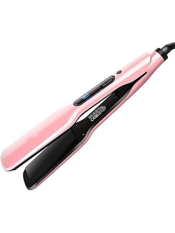 LuxeGlide Pro 2-in-1 Smart Styler | Ionic-Ceramic Plates, 3D Anti-Scald & LED Digital Display for Curl/Straight Dual Styles