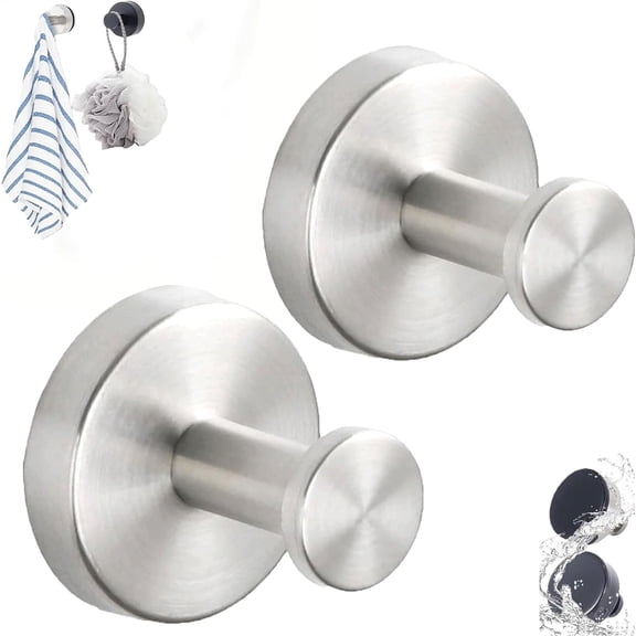 LuxeHold No-Drill Hooks, Superhold No-Drill Hooks, Gold Shower Hooks for Shower, Bathroom, Kitchen, Glass Window
