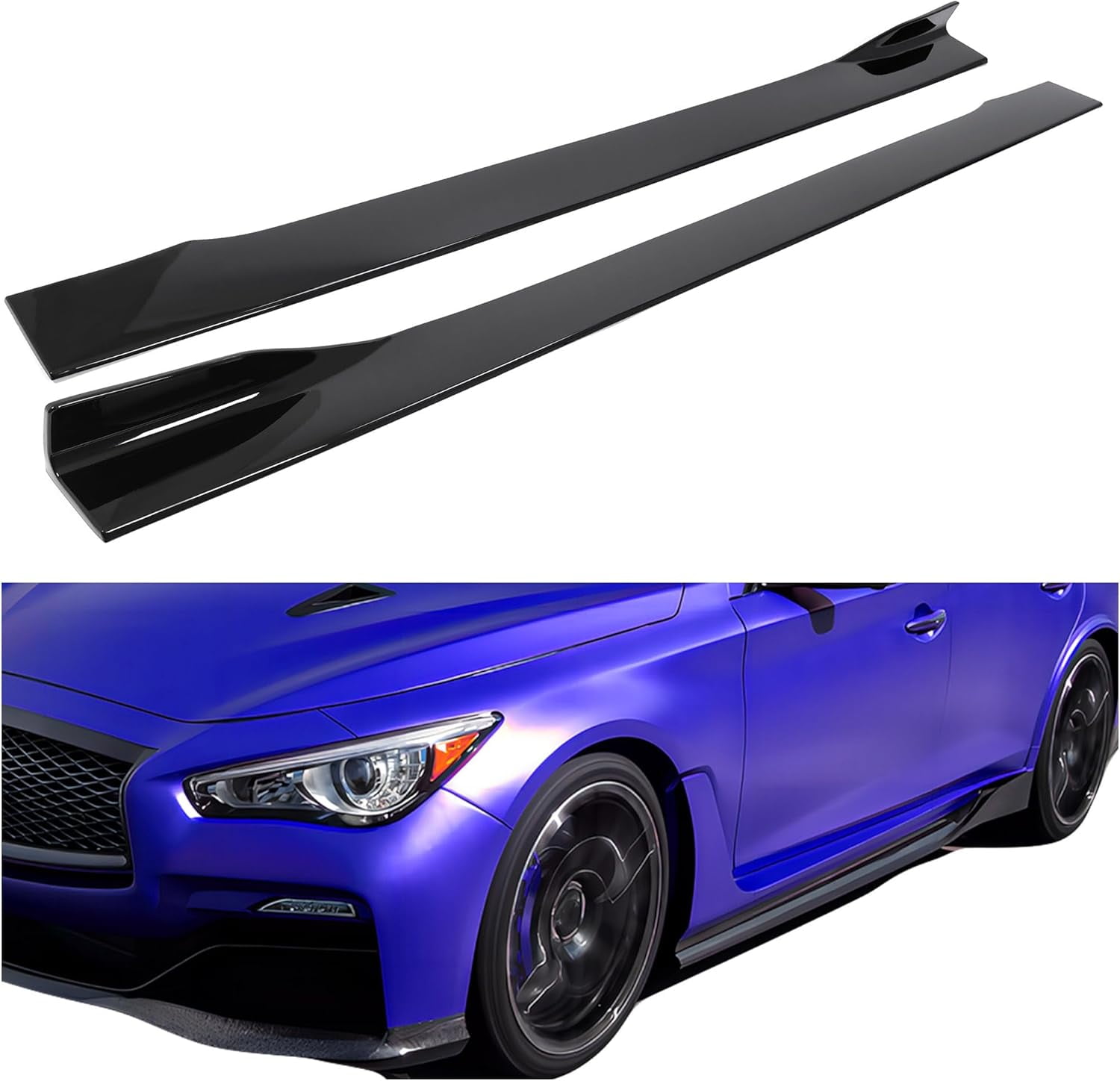 2018-2022 Infiniti Q50 Sport - Side Skirt Splitter Set