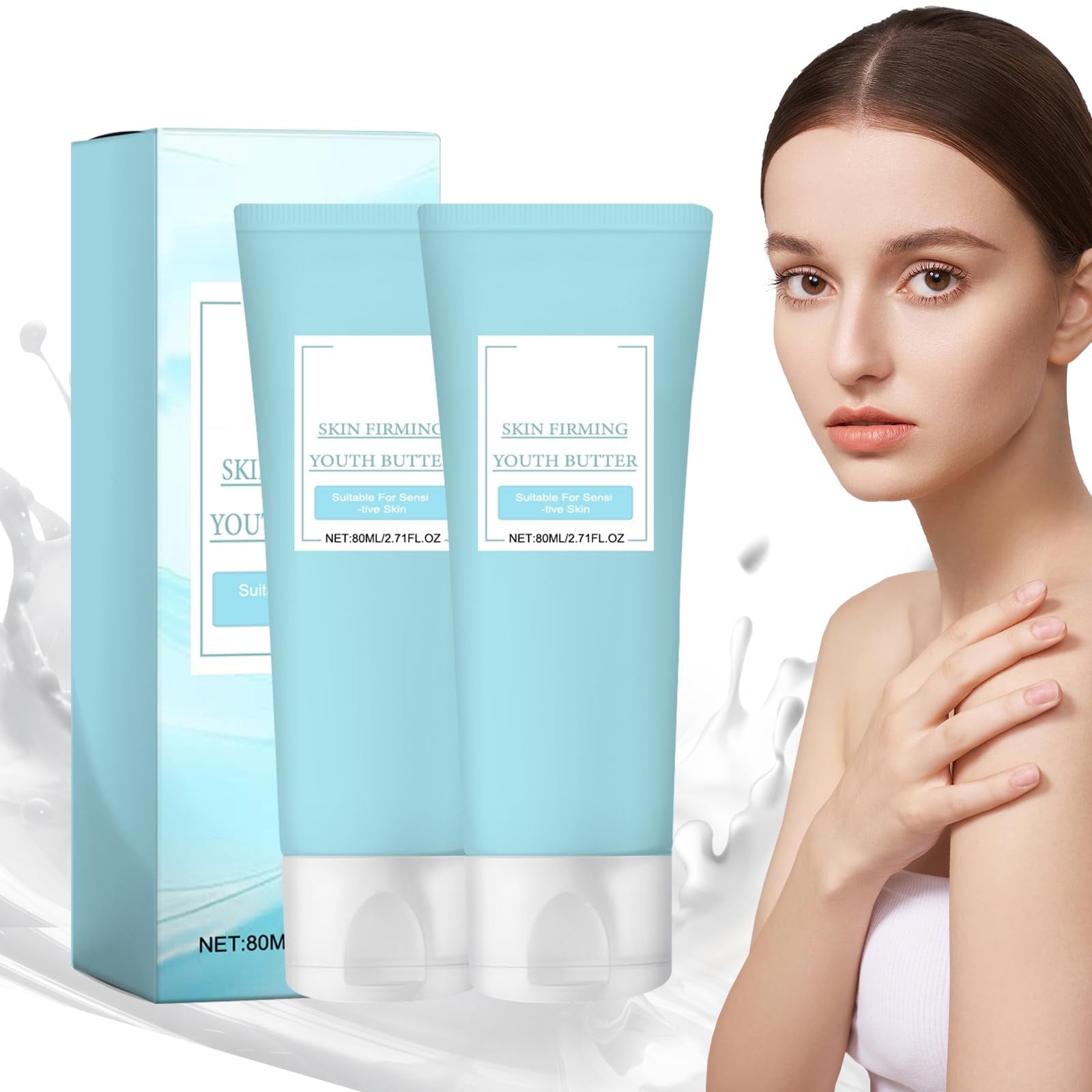 Luxelift Hautstraffende Youth Butter – 80 Ml, Feuchtigkeitsspendende Creme Für Schlaffe Haut & Fältchen