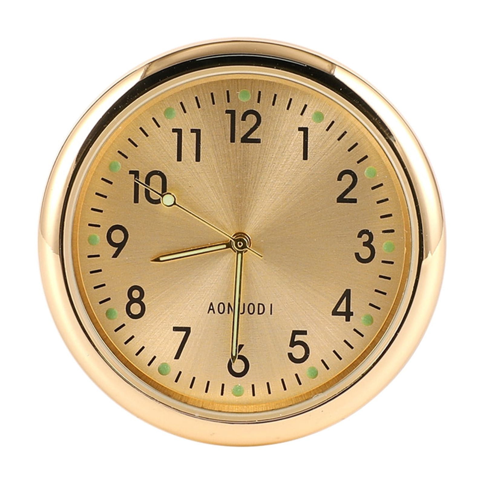 LuxeLiving 4 Inch Dashboard Fluorescent Clock, Alloy Electroplated Mini ...