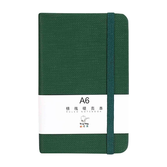 LuxeLiving A6 Horizontal Notebook, Thickened Paper Hard Cover for Office Learning, Portable with Table of Contents Page Numbers, Multiple Colors Styles