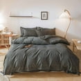 thumbnail image 1 of LuxeLiving Bed Four Piece Set, Sheet Set Breathable Bedding, Wrinkle-Resistant Machine Washable, Polyester Fibre, Two-Sided Design, Fade-Resistant, Comfortable Sleep, 1 of 8