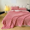 thumbnail image 1 of LuxeLiving Extra Large Fleece Blanket 71x79in, Striped Microfiber Bed Cover, All Season Cozy Gift Ready, 1 of 6