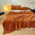 thumbnail image 1 of LuxeLiving Extra Large Fleece Blanket 91x79in, Striped Microfiber Bed Cover, All Season Cozy Gift Ready, 1 of 6