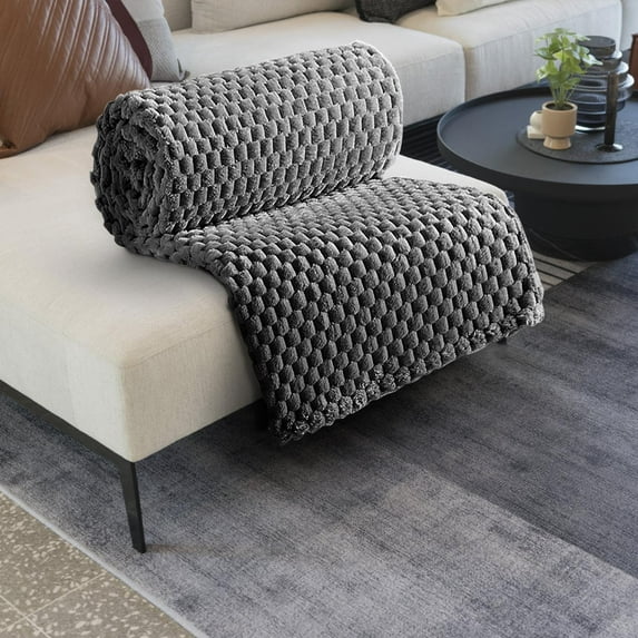 LuxeLiving Flannel Blanket 51x59in, All Season Multifunctional Throw, Anti-Shedding Cozy Gift for Home & Travel, Pet Friendly Machine Washable