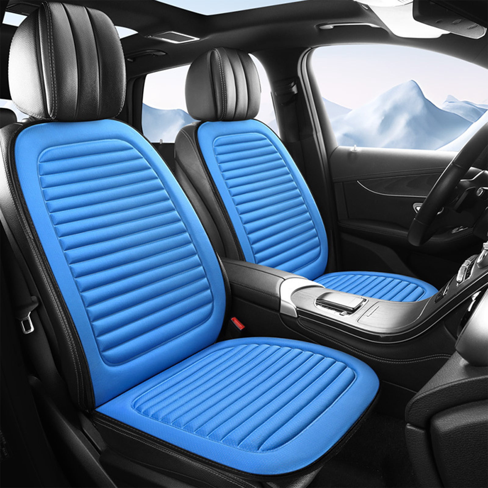 LuxeLiving Integrated Car Seat Cushion with Backrest, Ventilated Summer ...