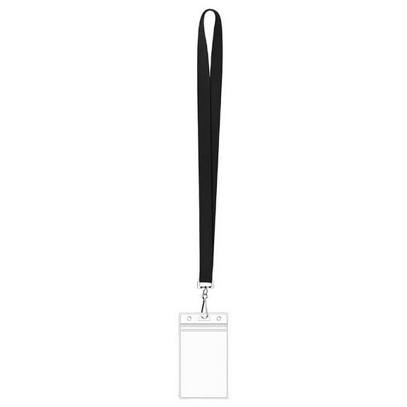 LuxeLiving Multicolor Polyester Lanyards with Breakaway Waterproof Badge Holders, Metal Hook Neck Straps for ID Cards, Events, Office & Schools