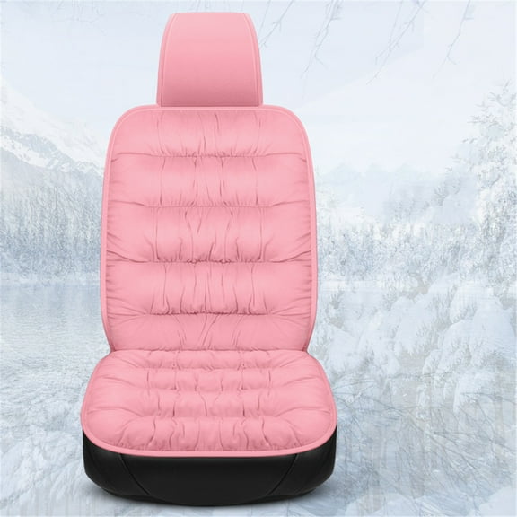 LuxeLiving Warm Car Seat Cover, Front Rear Pad Cushion, Auto Protector Winter, Soft Polyester, Comfortable Padding, Stain-Resistant, Fits Various Cars