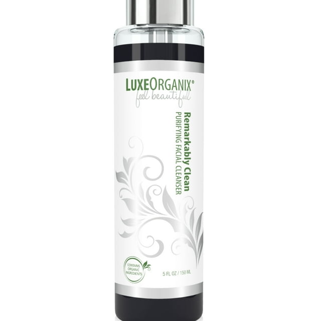 LuxeOrganix Organic Face Wash for Women - Anti Aging Skin Care Deep Pore Cleanser for Oily Skin