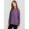 thumbnail image 1 of RBX Active Women's Midweight Crewneck Luxe Athleisure Sweatshirt with Relaxed Fit, 1 of 11