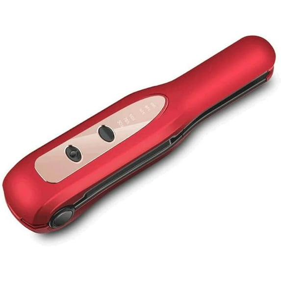 LuxeStyle Pro DualFlex™ 2-in-1 Curler & Straightener | PTC 230°C SmartHeat™ & 360° Rotating Cord | Tourmaline Ceramic Gold Styler for All Hair Types (Rose Gold, TSA-Approved)