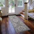 thumbnail image 1 of Luxee Designs Alexandria Bordered Pattern 2X6 Runner Rug for Entryway Indoor Boho Rugs - Walnut, 1 of 10