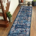 thumbnail image 1 of Luxee Designs Alexandria Bordered Pattern 3x11 Runner Rug for Entryway Indoor Boho Rugs - Navy, 1 of 10