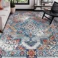 thumbnail image 1 of Luxee Designs Alexandria Bordered Pattern 5x7 Area Rug for Living Room Indoor Boho Rugs - Gray/Gold, 1 of 9