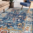 thumbnail image 1 of Luxee Designs Alexandria Bordered Pattern 5x7 Area Rug for Living Room Indoor Boho Rugs - Navy, 1 of 10