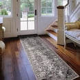 thumbnail image 1 of Luxee Designs Alexandria Collection 3x10 Runner Rug, Medallion Rugs for Laundry Room, Entryway, Bathroom, Kitchen, Pet Friendly, Low Pile, High Traffic Area, Stain Resistance - Ivory/Gray, 1 of 10