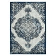thumbnail image 1 of Luxee Designs Alexandria Collection 4x6 Area Rug, Medallion Rugs for Living Room, Bedroom, Kitchen, Office, Pet Friendly, Low Pile, High Traffic Area, Stain Resistance - Ivory/Navy, 1 of 5