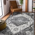 thumbnail image 1 of Luxee Designs Alexandria Collection 9x12 Area Rug, Medallion Rugs for Living Room, Bedroom, Kitchen, Office, Pet Friendly, Low Pile, High Traffic Area, Stain Resistance - Ivory/Gray, 1 of 9