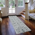 thumbnail image 1 of Luxee Designs Alexandria Collection – 2×6 ft – Floral Runner Rug – Bordered, High-Traffic, Pet-Friendly, Stain Resistance – Light Blue, 1 of 8
